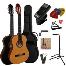 Chitarra da concerto 4/4 - classica - SET ESCLUSIVO 10 pezzi - custodia + supporto GL1!
