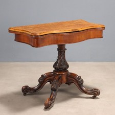 Tavolino da Gioco Antico Noce