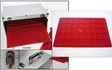 Valigetta GIGANTE 16 vassoi rossi per 640 monete 500 Lire argento non in capsule