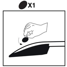 Accessori raccordo barra tetto - 1x copertura di fissaggio tappo in gomma (nero) ALVM100RBC