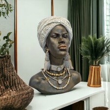 Statua donna busto africano in