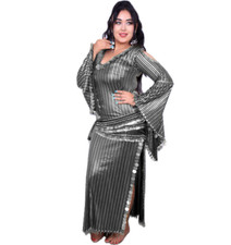 Abito egiziano a righe danza del ventre, Saidi danza Galabia, abito da ballo ...