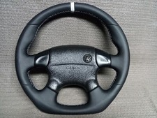 Volante sportivo VW Golf III 3 Polo 6N Passat B4 NUOVO RIVESTIMENTO IN PELLE nuovo rivestimento