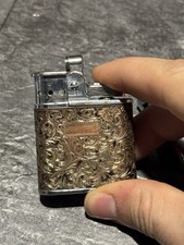 Vintage Lighter OMEGA SUPER - Engraved Gold Tone - Japan