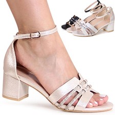 Scarpe Donna Sandali con Cinturini Brillantini Décolleté Tacchi Alti Matrimonio