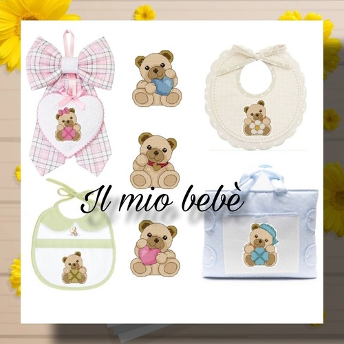 Schema punto croce - , orsetto