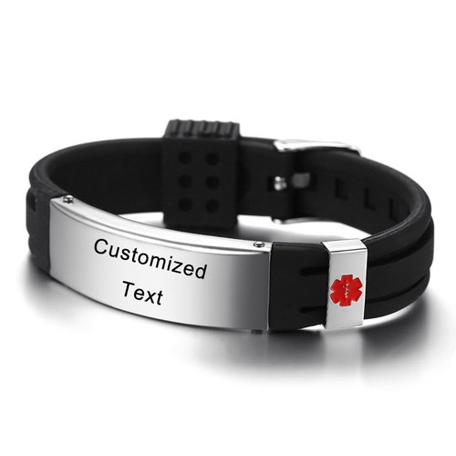 Bracciale silicone uomo donna - silicone,