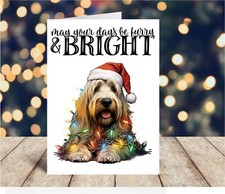 Biglietto di Natale Grand Basset Grifone Vendeen cane fatto a mano da Starprint G&D
