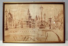Antico acquerello disegno - acquerello,
