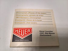 ULTRA RARE VINTAGE HEUER CRONOGRAFO FASI LUNARI REF. 721.208  INSTRUCTIONS USE