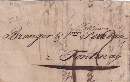 Marque postale 1829 - 🦬, marans