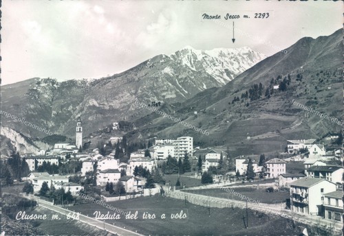 U568 cartolina clusone veduta - u568,