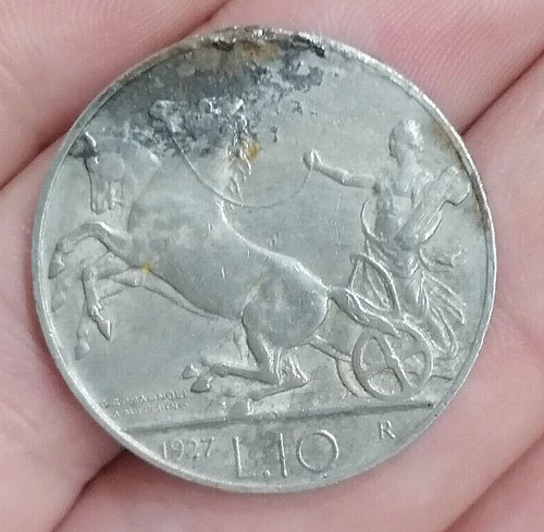Regno italia lire biga - 10,