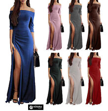 Vestito Lungo Donna Feste con Spacco Woman Party Maxi dress 110433