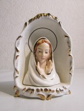 Statua ceramica Madonna con grotta scultura arte sacra soprammobile vintage 1950