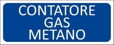 CARTELLO SEGNALETICO - CONTATORE GAS METANO - segnale segnaletica