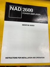 NAD 2600 AMPLIFICATORE DI POTENZA solo manuale istruzioni funzionamento