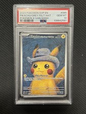 PSA 10 GEM MINT - POKEMON X VAN GOGH - PIKACHU/GREY FELT HAT (PROMO SVP EN #085)