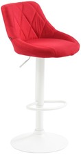 Sgabello bar LAZIO in tessuto rosso,bianco 321789 