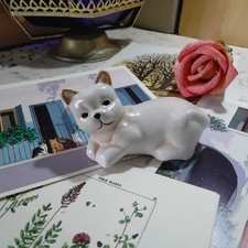 Ar 87) Gatto Gattino in ceramica anticato ( Thun Style) raro da collezione