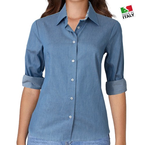 Camicia donna jeans chambray - jeans,