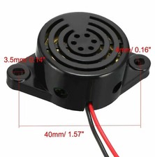 2 Pz. BUZZER CICALINO ALLARME continuo 95 db 3-24V 5 12V 24V cablato con fili