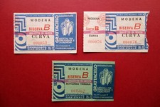 3 Biglietti Ingresso Modena FC Calcio Curva Tribuna Campionato Serie B 1976-77
