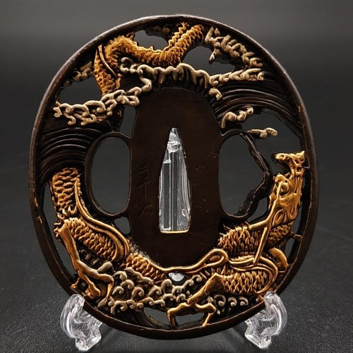 Drago tsuba giapponese design - drago,