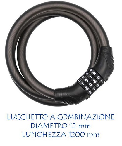 Lucchetto per bicicletta cavo - lucchetto,