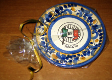 PIATTO TCI Touring Club It. in ceramica siciliana Cascella certificato garanzia