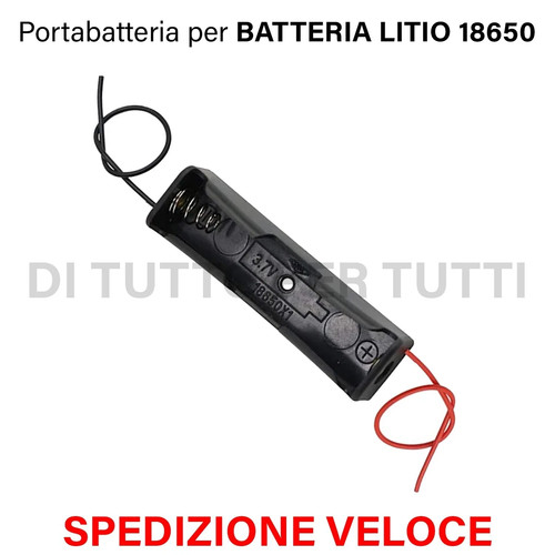 Portabatteria per 18650 litio - portabatteria,