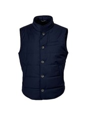 OBERON Gilet Uomo Blu Lana