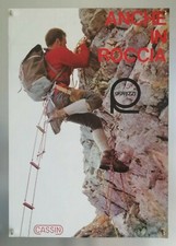 manifesto pubblicità GIGI RIZZI CASSIN sport VINTAGE poster ARRAMPICATA ROCCIA !