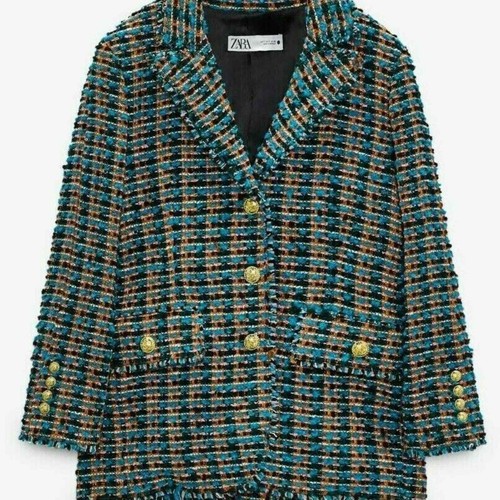 Zara textured fitted boucle - zara,