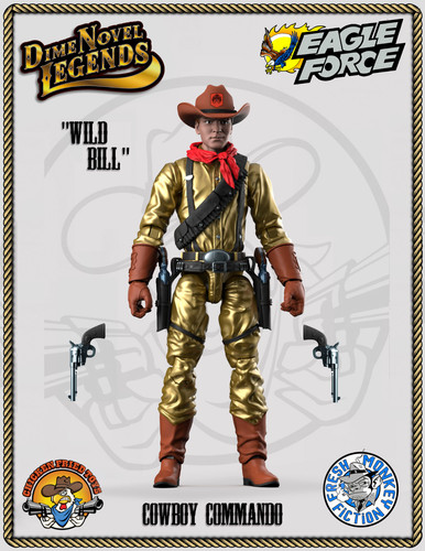 Action figure dime novel - action,