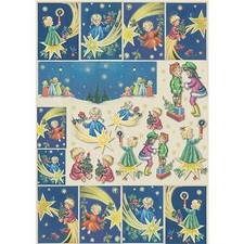 Carta decoupage Bimbi e comete