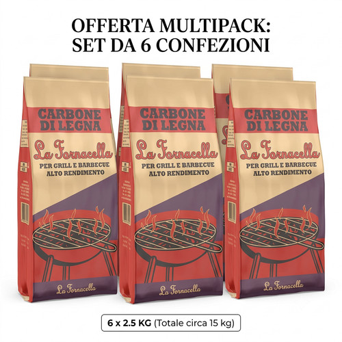 Carbonella per barbecue - x6,