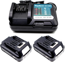 2 Batterie 2,0A Con 10.8V 12V Carica DC10WD DC10SB + Caricatore per Makita