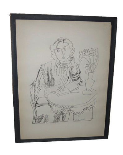 Gino severini litografia donna - gino,