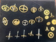  RUOTA OROLOGIO ingranaggio movimento pignoni a pendolo tavolo lotto 23 pezzi