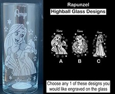 Vetro Raperonzolo Inciso Personalizzato Con Confezione Regalo