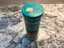 Palline da tennis vintage Spalding Encore lattina vita extra lunga USTA 3 palline RARO