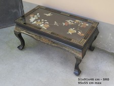 TAVOLINO DA SALOTTO CINESE CINA DECORAZIONE PIETRE DURE ANIMALI FIORI UCCELLI