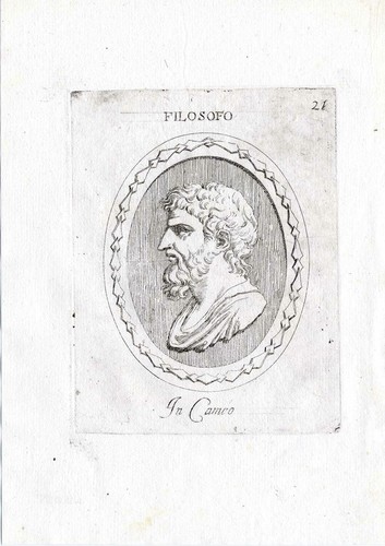 Rara stampa antica filosofo - rara,