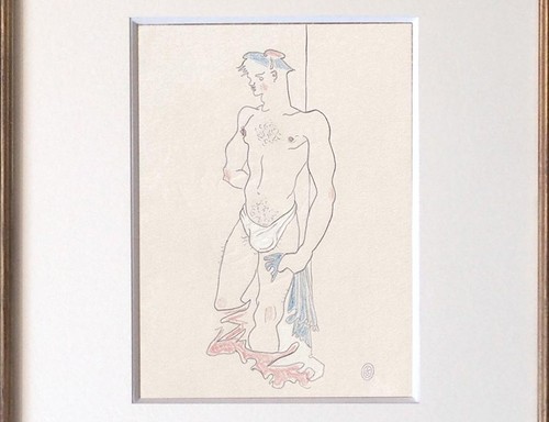 Jean cocteau drawing - cocteau, male