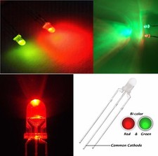 25 Pz DIODI LED BICOLORE rosso