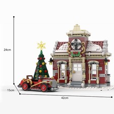 MOC Municipio Invernale e Auto d'epoca Blocchi Costruzione Con Struttura Interna