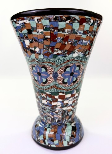 Vaso tromba ceramica mosaico