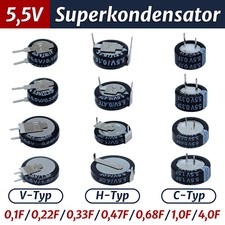 Supercondensatore 5,5V da 0,1F
