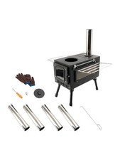 Stufa legna campeggio per tende portatili da esterno tubo per cucinare in tenda#